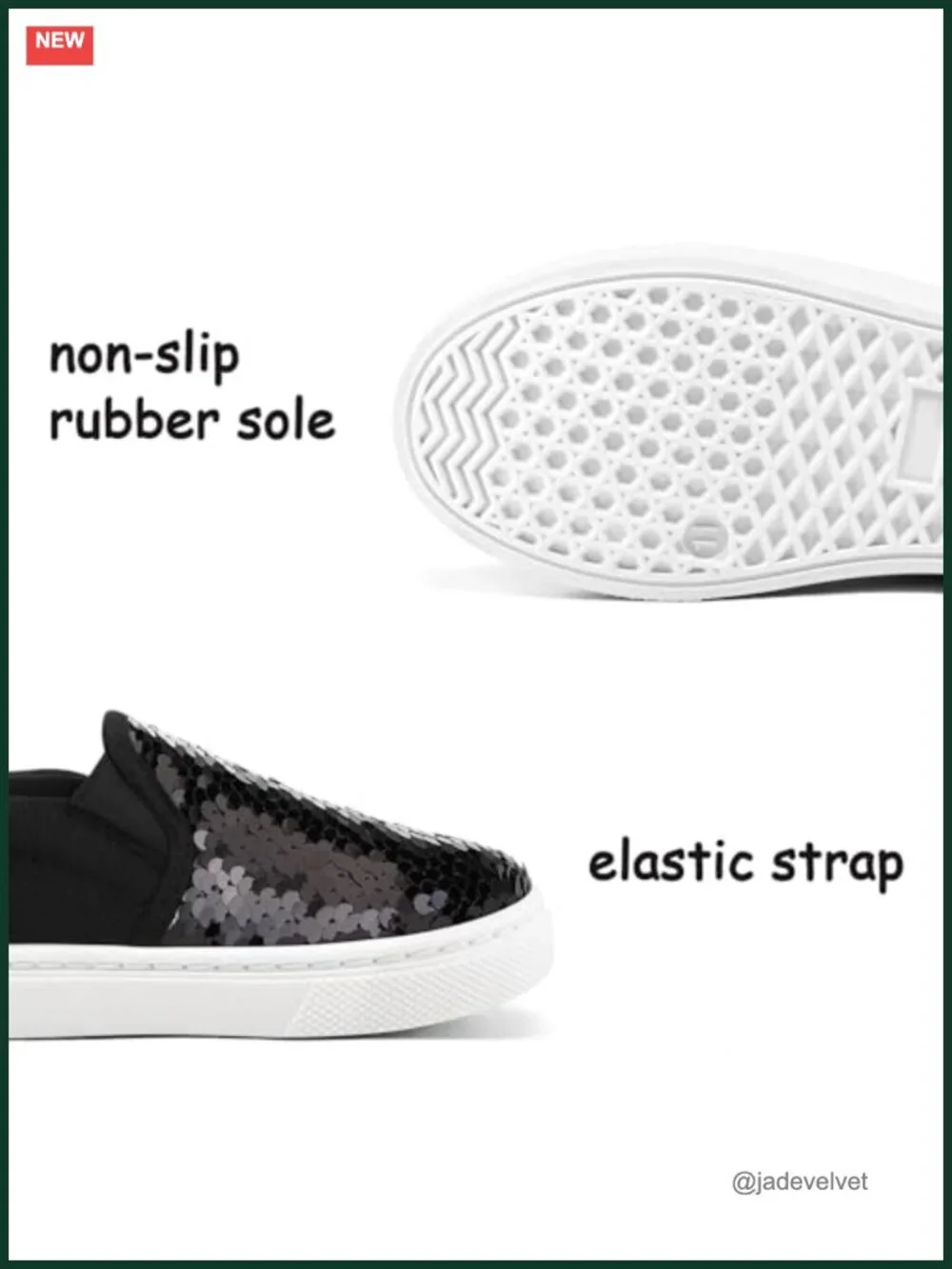 Toddler Slip on Sneakers Sequins Canvas Lightweight Walking Shoes